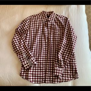 Men’s banana republic dress or casual red check